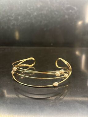 Gold Pearl-Accent Multi-Wire Necklace